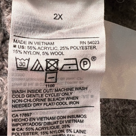 Old Navy Grey Knit Boxy Fit Turtleneck Sweater Size 2x - Picture 6 of 8